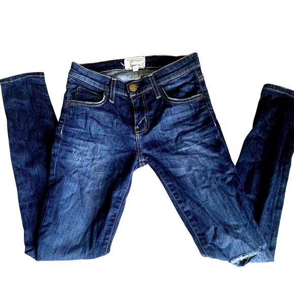 Current/Elliott Distressed 'The Stiletto' Skinny Denim Jeans - Picture 1 of 10